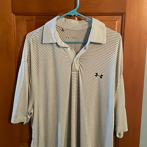 Under Armour Men's Striped Gray Polo Shirt